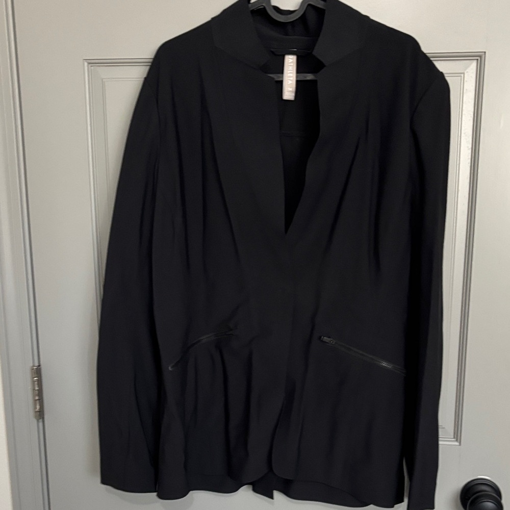 Athleta Women's Black Blazer with Zippered Pockets